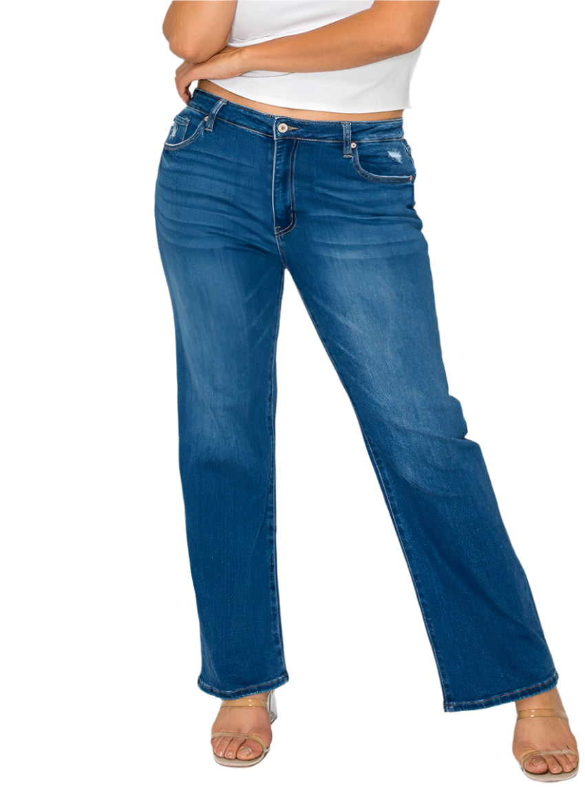 Bytos | Cat's Whiskers High Rise Straight Jeans | Plus Size