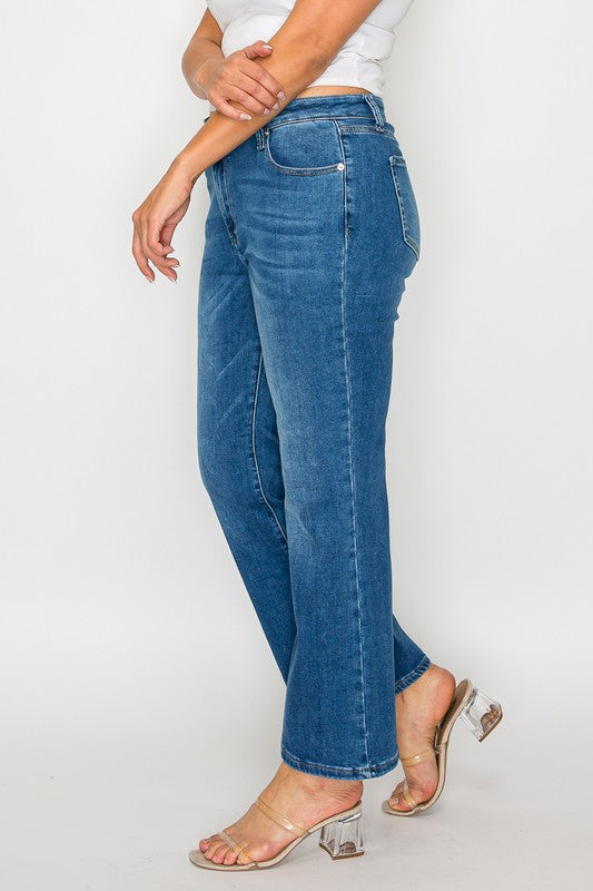 Bytos | Cat's Whiskers Mid Rise Ankle Jeans | Plus Size