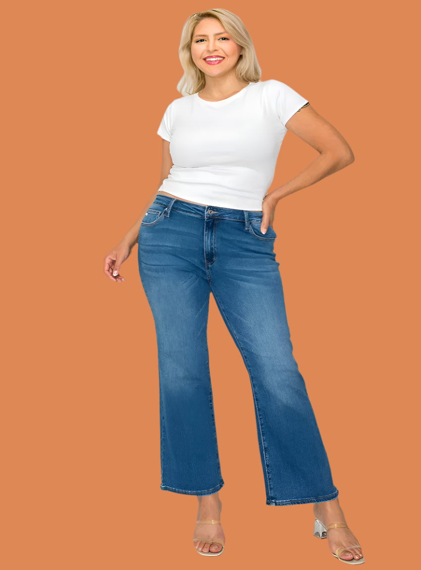 Bytos | Cat's Whiskers Mid Rise Ankle Jeans | Plus Size