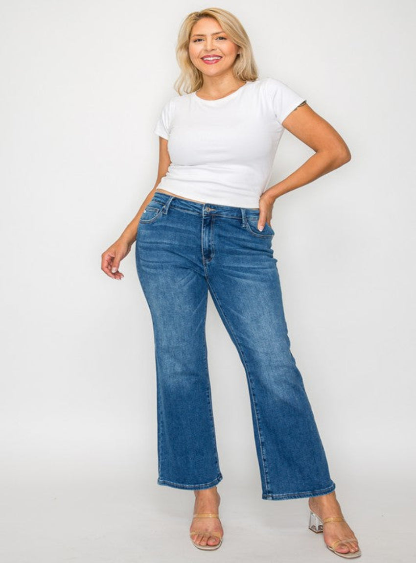 Bytos | Cat's Whiskers Mid Rise Ankle Jeans | Plus Size