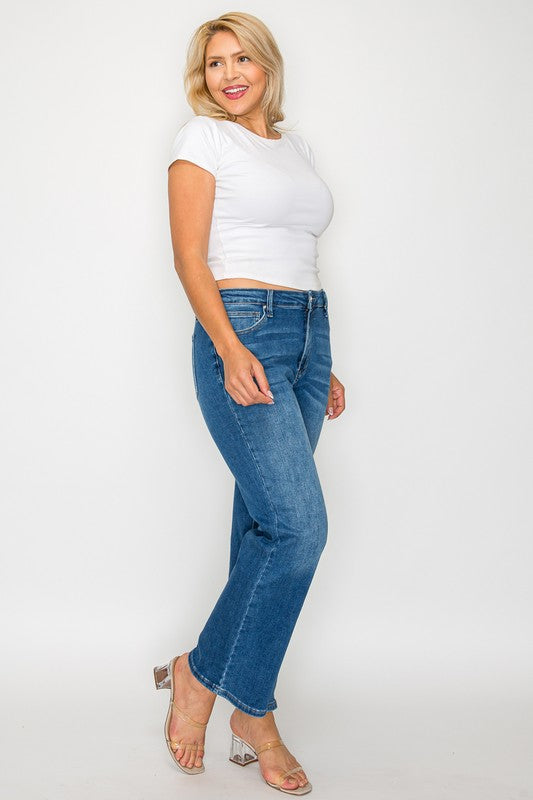 Bytos | Cat's Whiskers Mid Rise Ankle Jeans | Plus Size