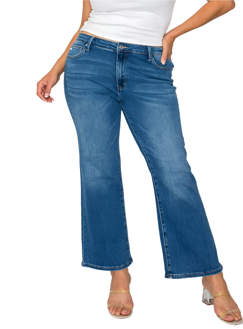 Bytos | Cat's Whiskers Mid Rise Ankle Jeans | Plus Size