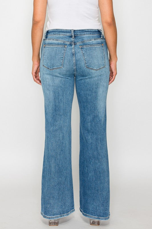 Bytos | Cat's Whiskers Mid Rise Bootcut Jeans | Plus Size