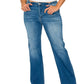 Bytos | Distressed High Rise Jeans with Pockets | Plus Size