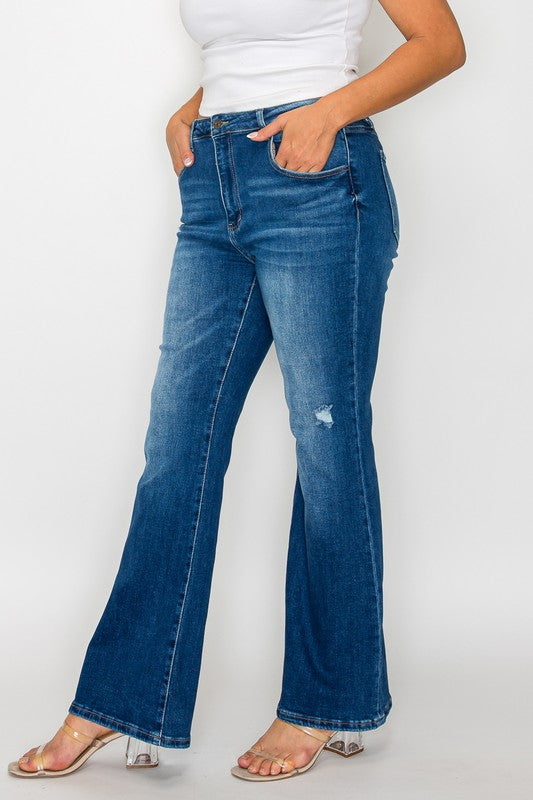 Bytos | High Rise Bootcut Jeans with Pockets | Plus Size