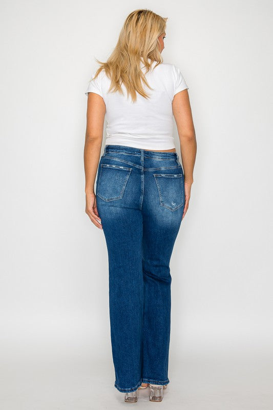 Bytos | High Rise Bootcut Jeans with Pockets | Plus Size