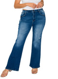 Bytos | High Rise Bootcut Jeans with Pockets | Plus Size