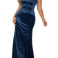 Discover elegance with the Strappy Backless Maxi Dress in red, teal, or peacock blue - perfect for turning heads at any upscale event.