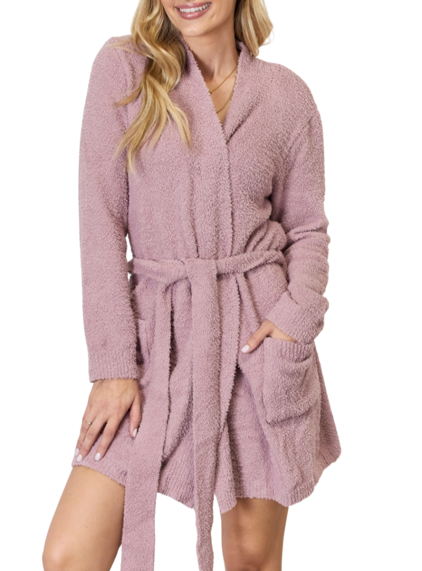 Wrap yourself in the elegance of our plush Hailey & Co robe for ultimate home luxury and stylish comfort. Perfect for relaxation.