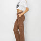 Women’s high-waist cargo jeans 
