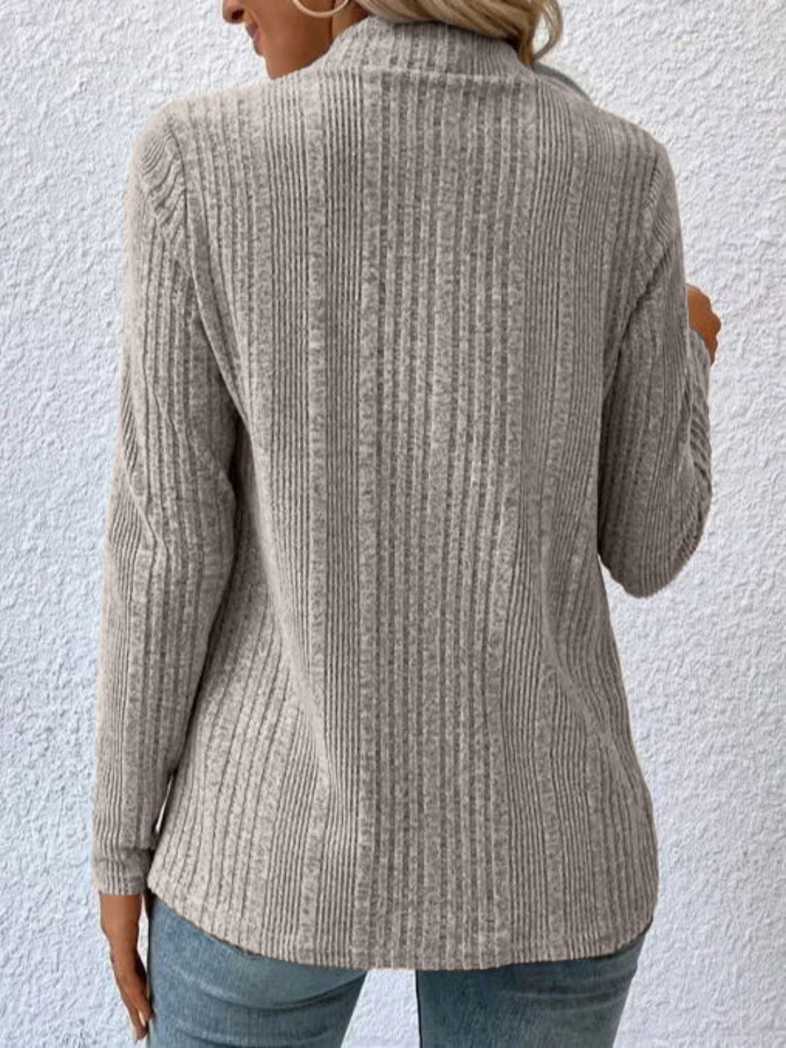 Open Front Long Sleeve Waterfall Cardigan