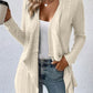 Open Front Long Sleeve Waterfall Cardigan