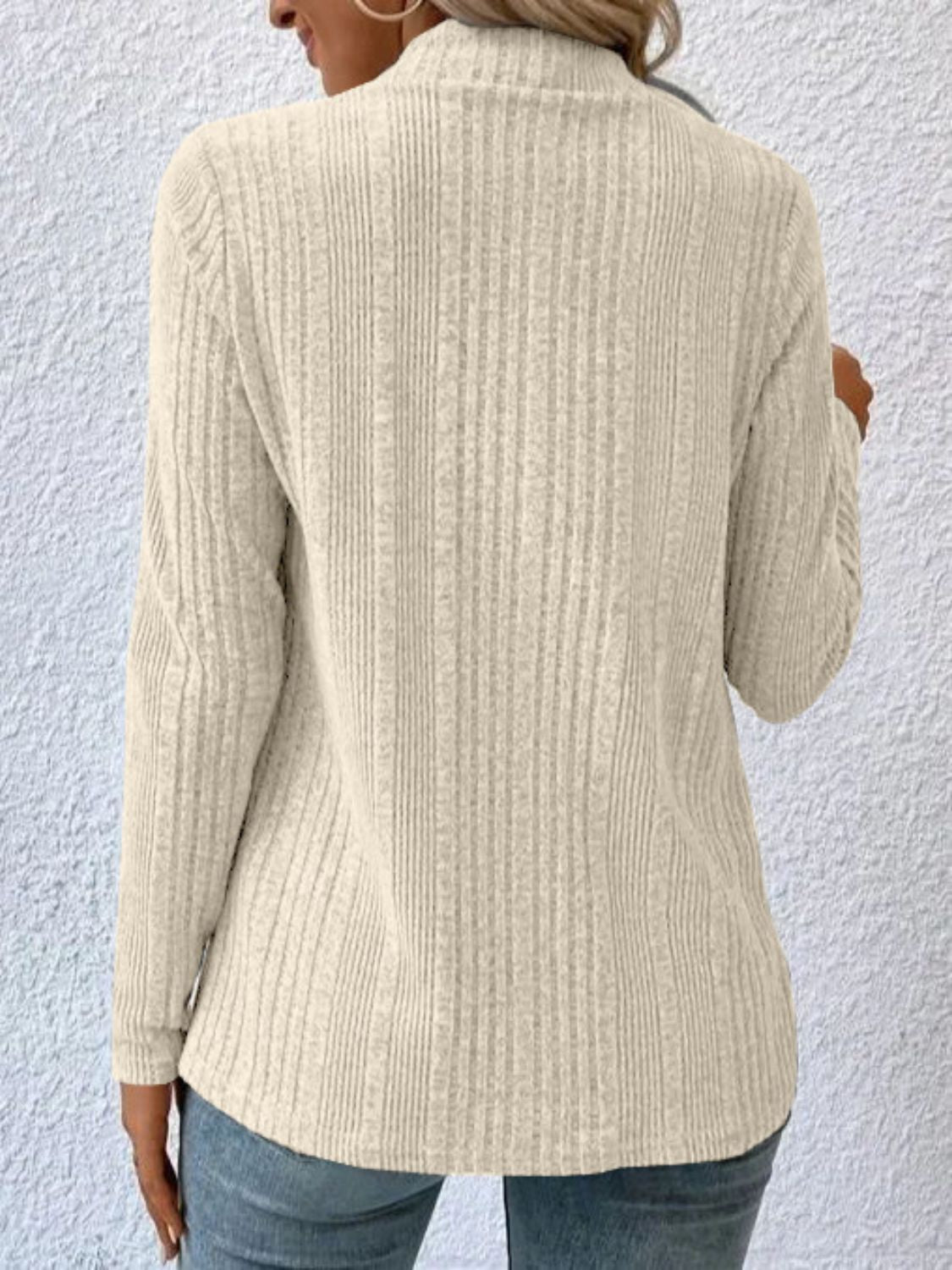 Open Front Long Sleeve Waterfall Cardigan