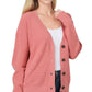 Classic Button-Up Viscose Sweater Cardigan