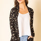 Lightweight Ribbed Floral Slouch Cardigan