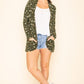 Lightweight Ribbed Floral Slouch Cardigan