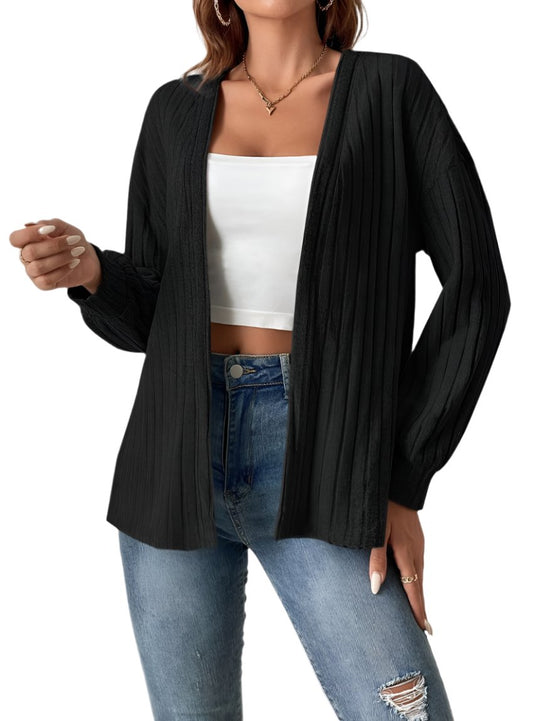 Open Front Long Sleeve Cardigan