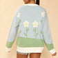 Floral Garden Button-Down Knit Cardigan