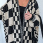 Plaid Open Front Long Sleeve Cardigan