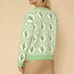 Cactus Print Button-Up Cardigan