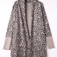 Leopard Open Front Long Sleeve Cardigan - Whimsical Appalachian Boutique