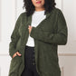 Plus Size Solid Drape Pocket Cardigan