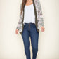 Casual Camouflage Print Slouch Cardigan