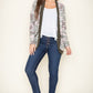 Casual Camouflage Print Slouch Cardigan