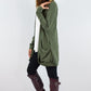 Solid Drape Pocket Cardigan in Olive