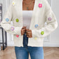 Floral Long Sleeve Open Front Cardigan - Whimsical Appalachian Boutique