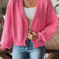 Open Front Long Sleeve Cardigan