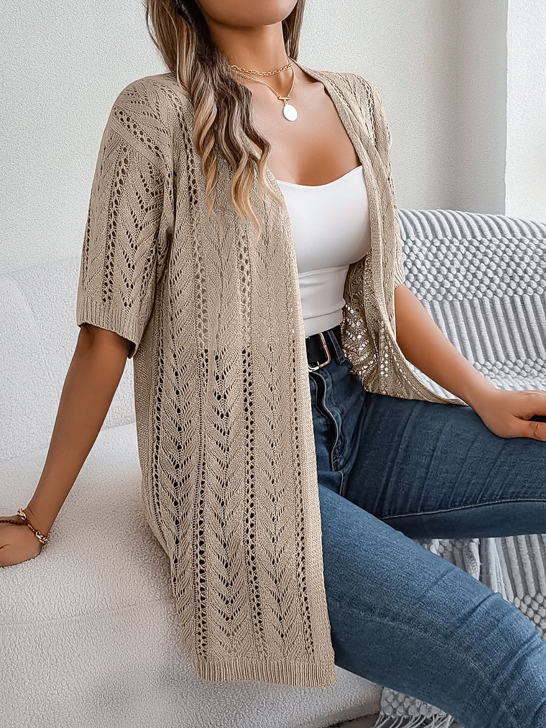 Lightweight Half Sleeve Summer Cardigan - Whimsical Appalachian Boutique