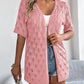 Openwork Short Sleeve Cardigan - Whimsical Appalachian Boutique