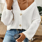 V-Neck Button Up Long Sleeve Cardigan