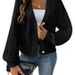 V-Neck Button Up Long Sleeve Cardigan