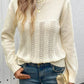 Openwork cutout sweater in butter yellow for women’s casual wear
