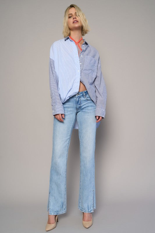 Casual low-rise straight-leg jeans ideal for everyday outfits.