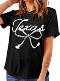 Black t-shirt with Texas rope graphic design