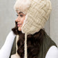 Charming braided accent hat with faux fur pom
