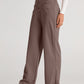 Mocha high waist wide leg pants with pockets
