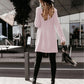 Stylish pink double-breasted coat ideal for casual layering.
