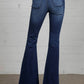 Comfortable stretch denim jeans with flare bottom
