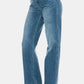 Modern high-waist jeans with flattering tummy support.
