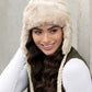 Comfortable winter hat with cable weave and pom design
