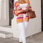 Cozy color-block cardigan for women, great for casual outfits