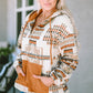 Casual boho aztec print hoodie for women with suede pocket
