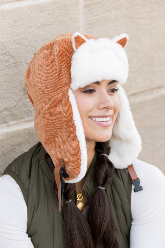 Cute kitten ear winter hat for warmth
