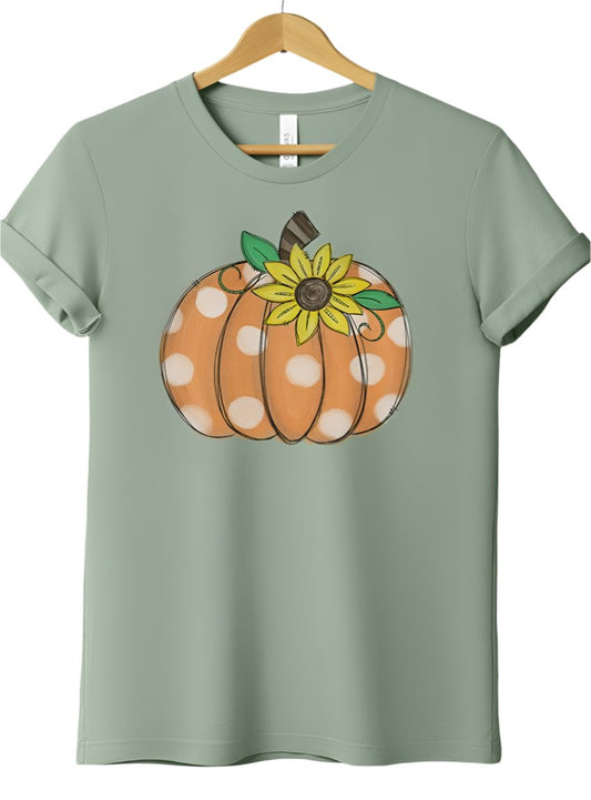 Festive sunflower and pumpkin fall shirt