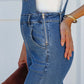 Casual denim overalls with front chest pocket
