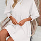 Chic Round Neck Lantern Sleeve Mini Dress for a stylish look. Perfect for any occasion, easy to style, and comfortable all day long